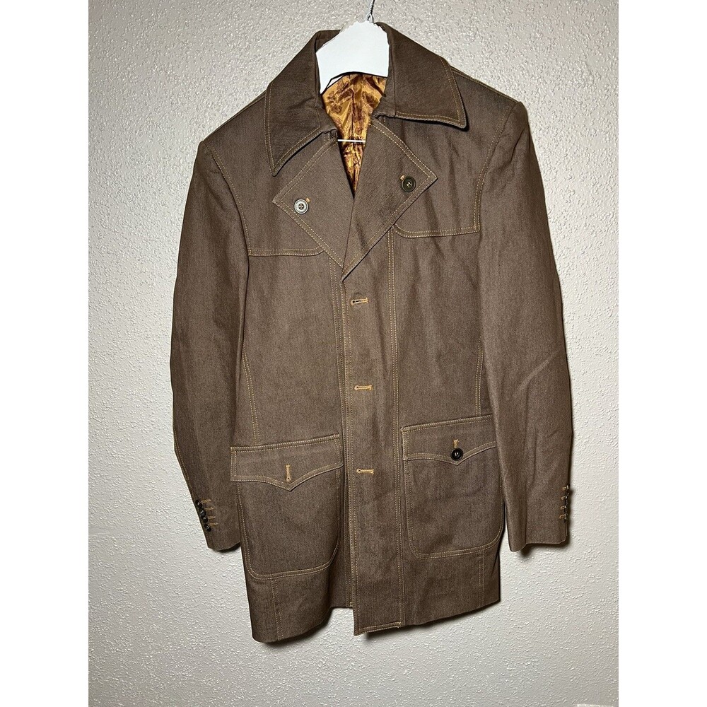 VTG Falcone Brown Size 38 Brown Denim Jacket